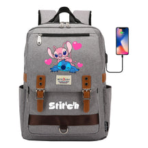Anime Star Baby Stitch Printed Student Backpack For Men And Women With Casual Magnetic Buckle Backpack