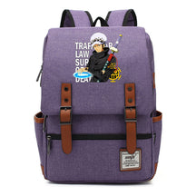 Anime Pirate King Luffy Printed Student School Bag Casual Belt Buckle Classic Backpack
