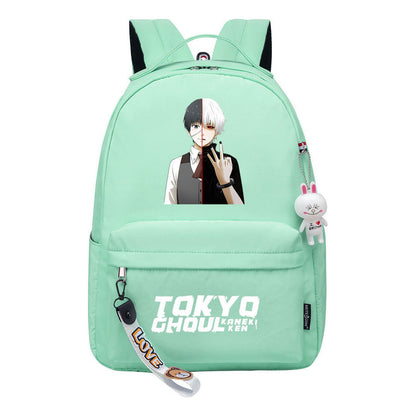 Manga Printed Teenage Student Backpack, Casual Bag, Girl Backpack