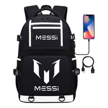 Sports Football Star Printed Usb Youth Student Backpack, Men's And Women's Backpack, Leisure Travel Bag
