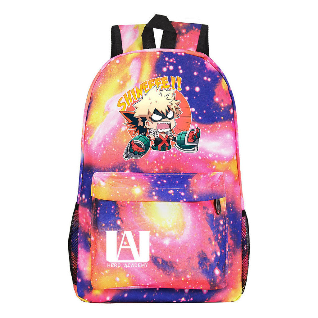 Cartoon Fashion Anime My Hero Academy Printed Youth Student Backpack Men's And Women's Leisure Backpack