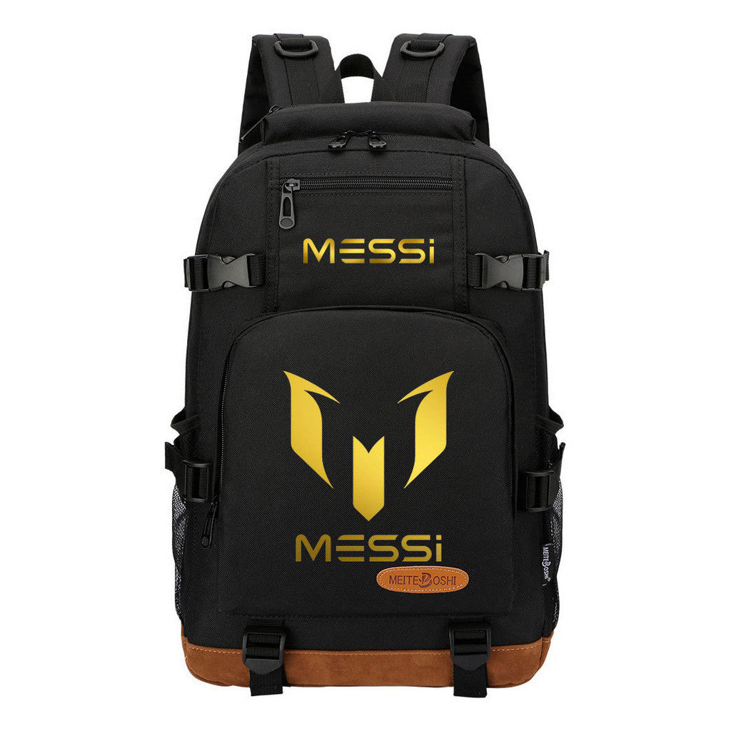Hot Stamping Sports Football Star Printed Student Backpack For Men And Women's Backpacks