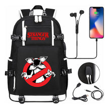 Strange Story Printed Usb Youth Student Backpack For Men And Women's Leisure Travel Backpack