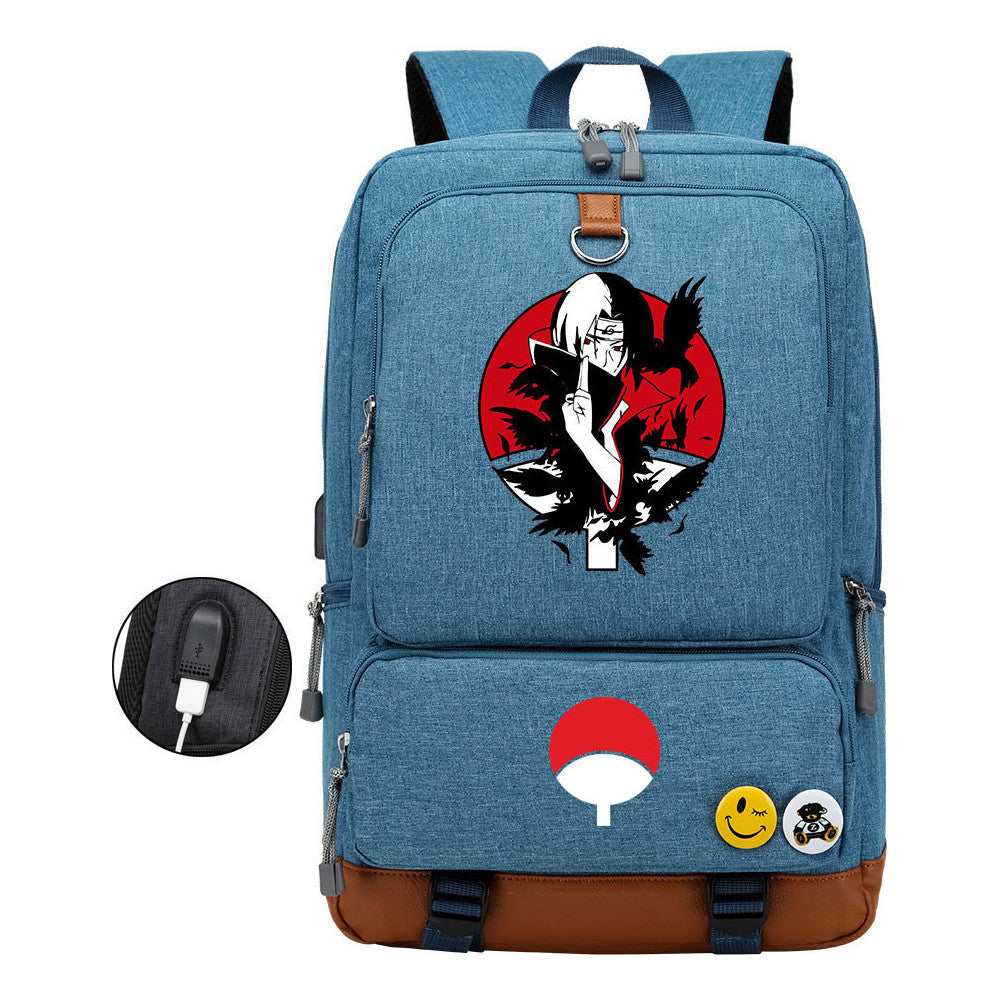 Printed Usb Youth Backpack For Men And Women's Leisure Travel Backpack