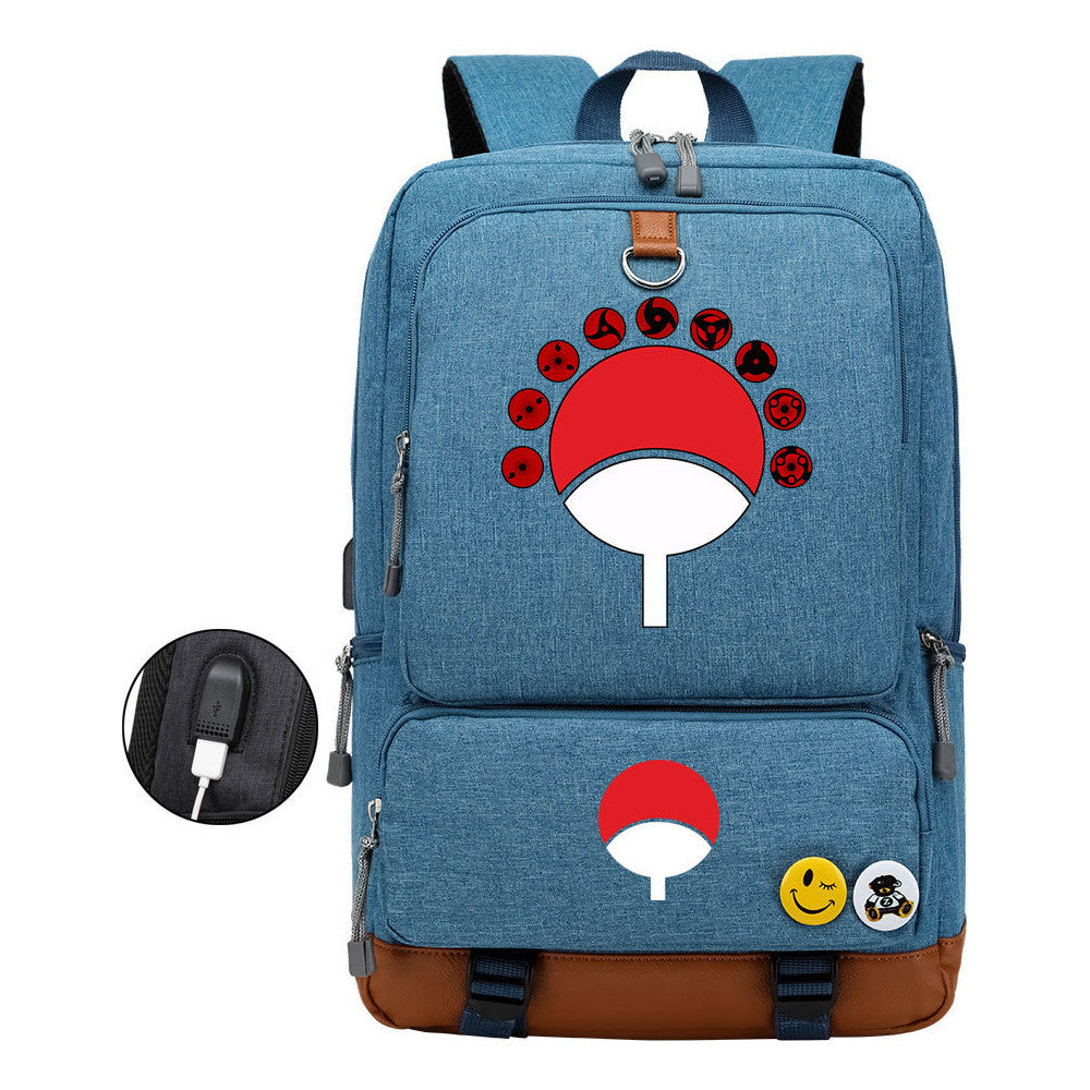 Printed Usb Youth Student Backpack For Leisure Travel Backpack