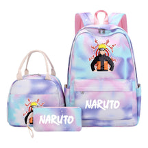 Naruto Student Girl Backpack Lunch Bag Three Piece Set Backpack Set