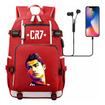 Football Star Cristiano Ronaldo Printed Youth Backpack, Backpack, Leisure Travel Backpack