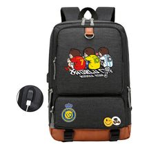 Football Star Cristiano Ronaldo Printed Usb Youth Student Backpack For Leisure Travel Backpack