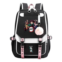 Cartoon Fashion Usb Youth Student School Bag Casual Ribbon Flip Backpack