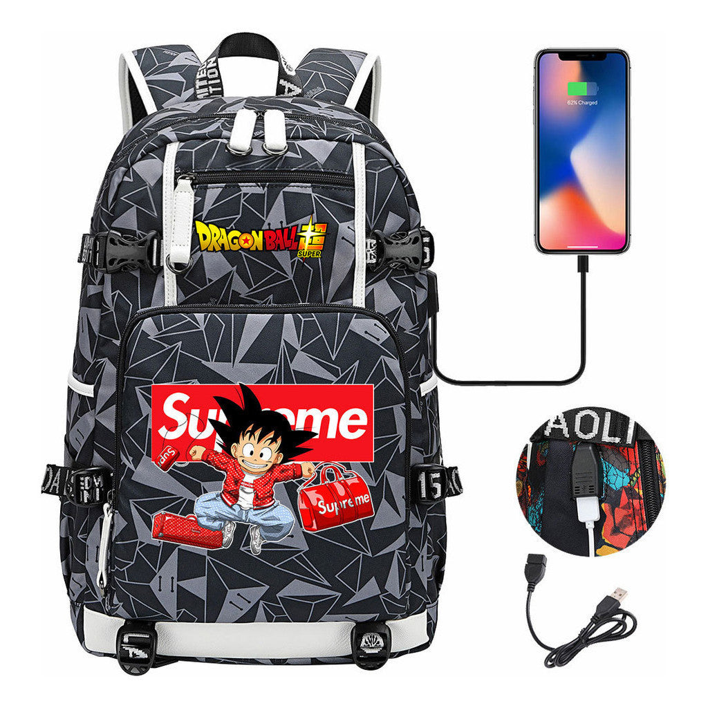 Usb Large Capacity Youth Student Backpack For Men And Women's Leisure Travel Backpack