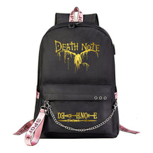 Golden Death Note Death God Usb Youth Student School Bag Leisure Travel Backpack