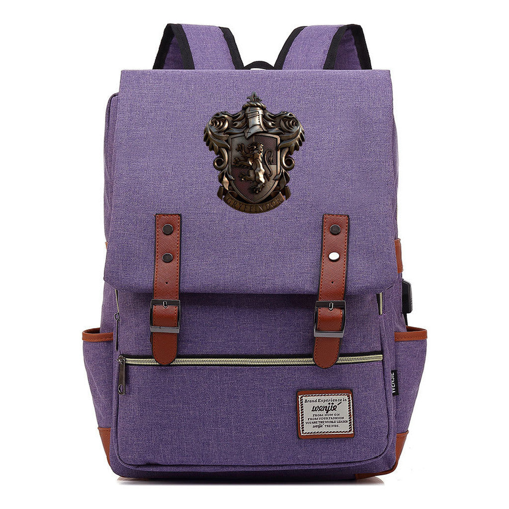 Academy Of Magic Teen Student School Bag Usb Casual Belt Buckle Backpack