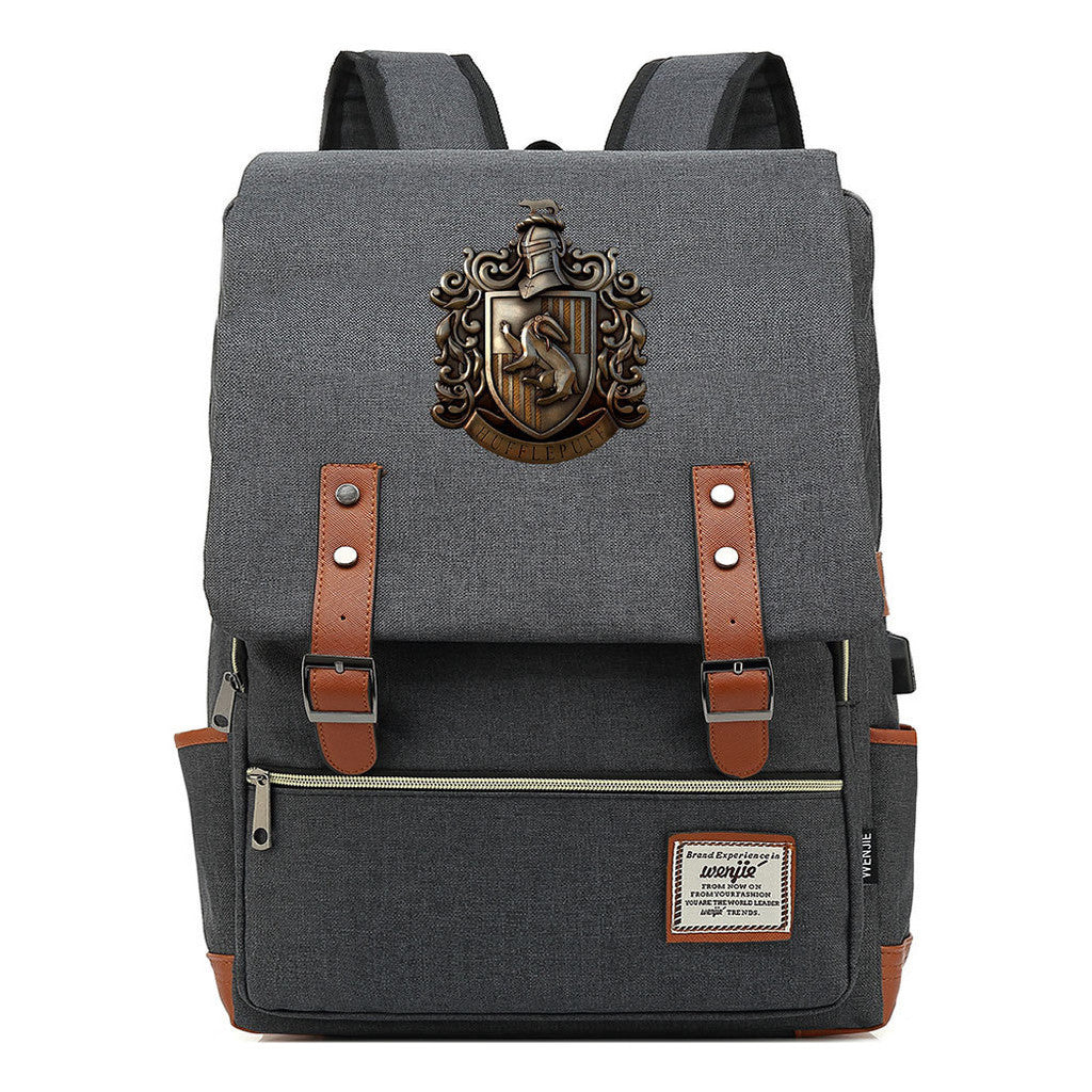Academy Of Magic Teen Student School Bag Usb Casual Belt Buckle Backpack