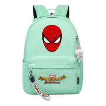 Superhero printed student backpack for boys and girls, casual travel bag with backpacks