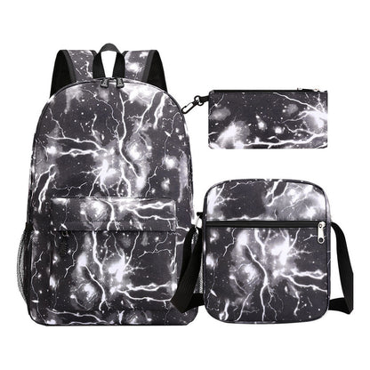 Starry Sky Youth Student School Bag Three Piece Set For Men And Women Backpack Set