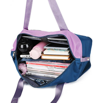 Contrast Color Luggage Bag, Travel Bag, Large Capacity Wet Dry Separation Sports And Fitness Bag, Shoulder Bag