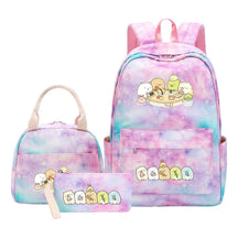 Game Corner Biology Youth Student Girls School Bag Lunch Bag Three Piece Set Backpack Set