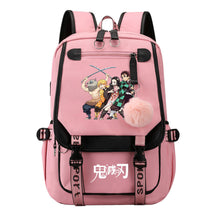 Cartoon Fashion Usb Student Backpack With Casual Woven Strap Flip Back Backpack