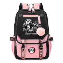Cartoon Fashion Usb Youth Student Backpack Boy's And Girl's Leisure Ribbon Flip Backpack