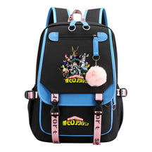 Comics My Heroes Academy Usb Youth Student Backpack Men's And Women's Leisure Ribbon Flip Backpack