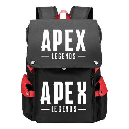 Apex Hero Print Usb Charging Cap Head Style Student School Bag Casual Backpack