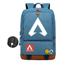 Apex Hero Print Usb Youth School Bag Travel Backpack