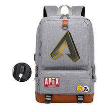 Apex Hero Print Usb Student Backpack For Leisure Travel Backpack
