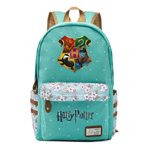 School Of Witchcraft And Wizardry Student Backpack With Floral Canvas Backpack