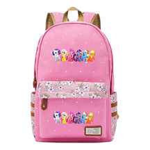 Pony Rainbow Unicorn Student School Bag Fragmented Canvas Girl Backpack