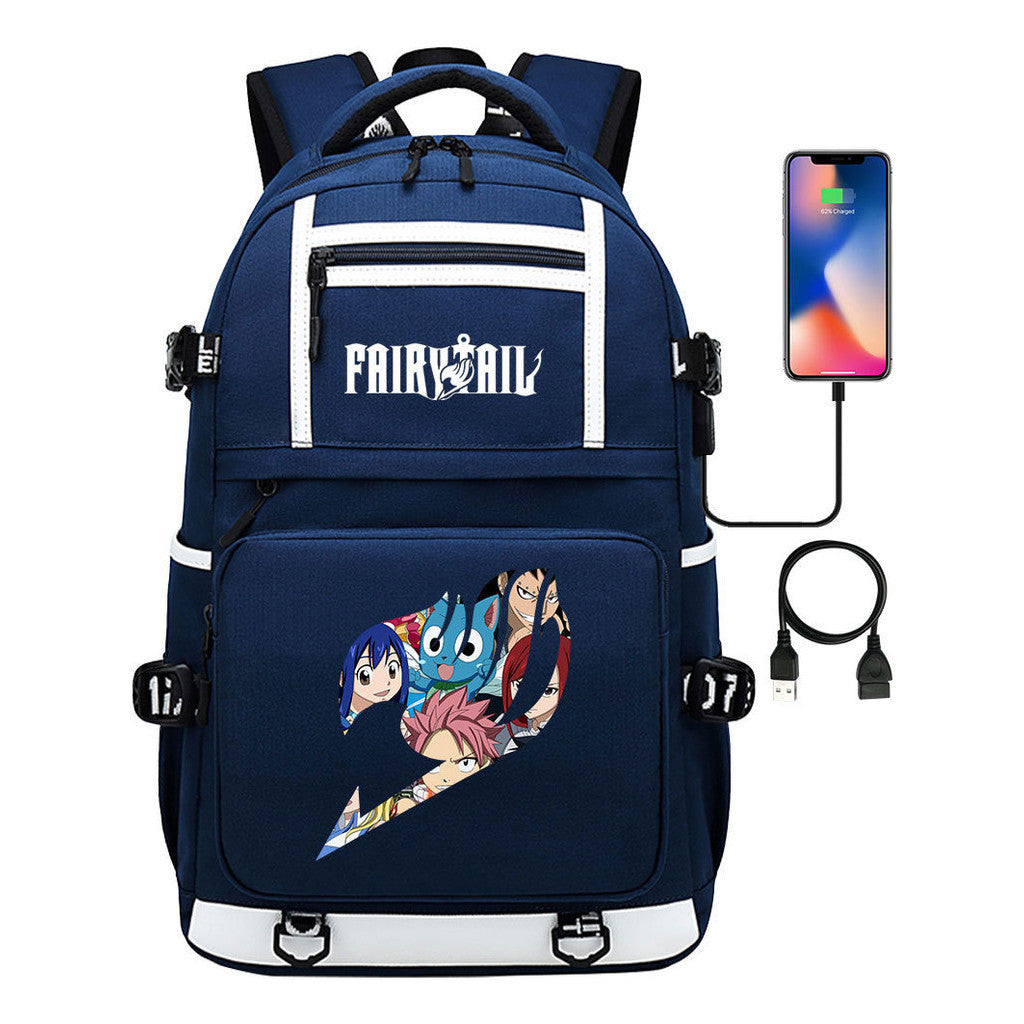 Usb Youth Student School Bag Men's And Women's Backpack Leisure Travel Bag