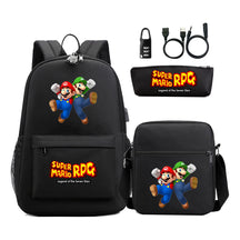 Usb Password Lock Youth Student Backpack Three Piece Set For Men And Women Backpacks