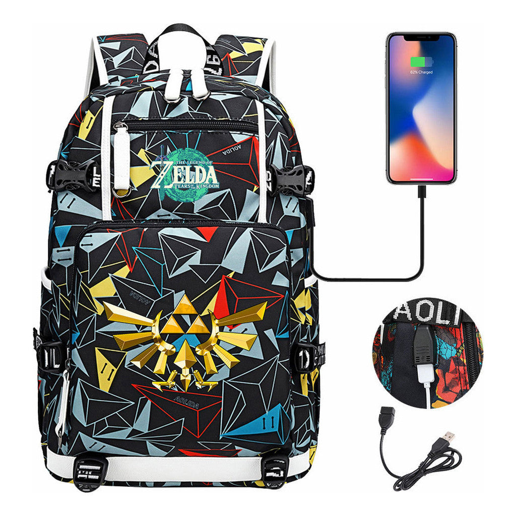 Legend Of Zelda Printed Backpack For Men And Women With Large Capacity Leisure Travel Backpack