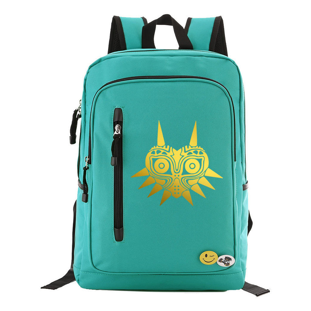 Golden Printed Youth Student Backpack For Men And Women's Leisure Travel Backpack