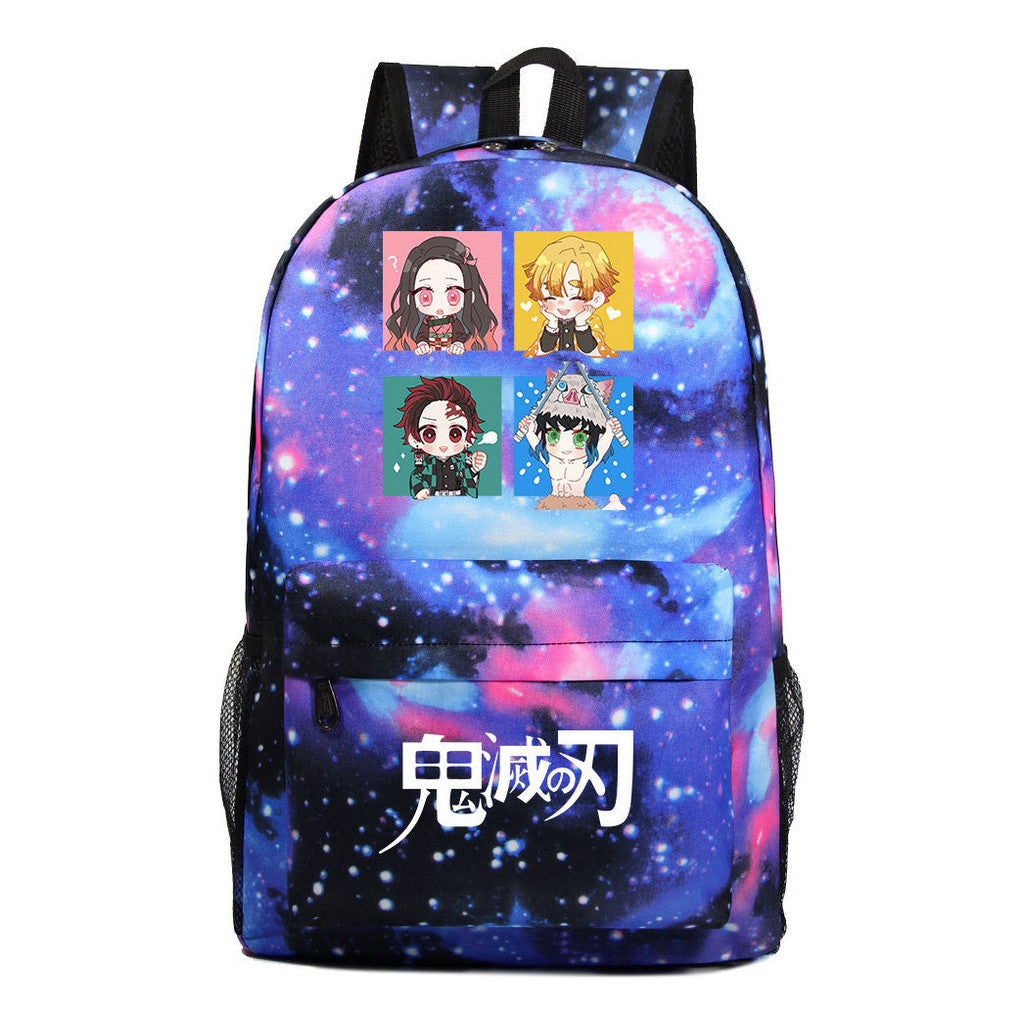 Cartoon Fashion Printed Youth Student Backpack Men And Women's Leisure Backpack