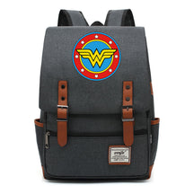 Anime Wonder Woman Printed Youth Student School Bag Men's And Women's Leisure Belt Buckle Backpack