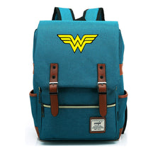 Anime Wonder Woman Printed Youth Student School Bag Men's And Women's Leisure Belt Buckle Backpack