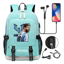 Sports Football Star Usb Youth Student Backpack For Men And Women's Leisure Sports Backpack