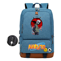 Naruto Print Usb Youth Backpack Leisure Travel Backpack