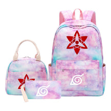 Naruto Student Girl Backpack Lunch Bag Three Piece Set Backpack Set