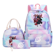 Naruto Student Girl Backpack Lunch Bag Three Piece Set Backpack Set