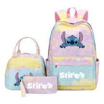 Interstellar Baby Stitch Youth Student Girls School Bag Lunch Bag Three Piece Set Backpack Set