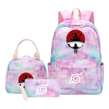 Naruto Teenage Student Girls School Bag Lunch Bag Three Piece Set Backpack Set