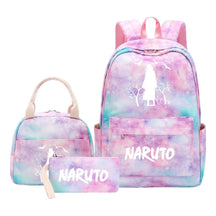 Naruto Teenage Student Girls School Bag Lunch Bag Three Piece Set Backpack Set