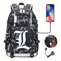 Death Note Usb Youth Student Backpack Leisure Travel Backpack