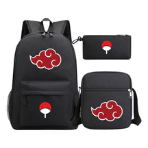 Anime Naruto Starry Sky Youth School Bag Three Piece Set For Men And Women Backpack Set