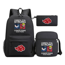 Anime Naruto Starry Sky Youth School Bag Three Piece Set For Boys And Girls Backpack Set