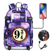 School Of Witchcraft And Wizardry Usb Earphones, Youth Student Backpacks, Leisure Travel Backpacks