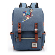 Printed Youth Student School Bag Casual Belt Buckle Classic Backpack