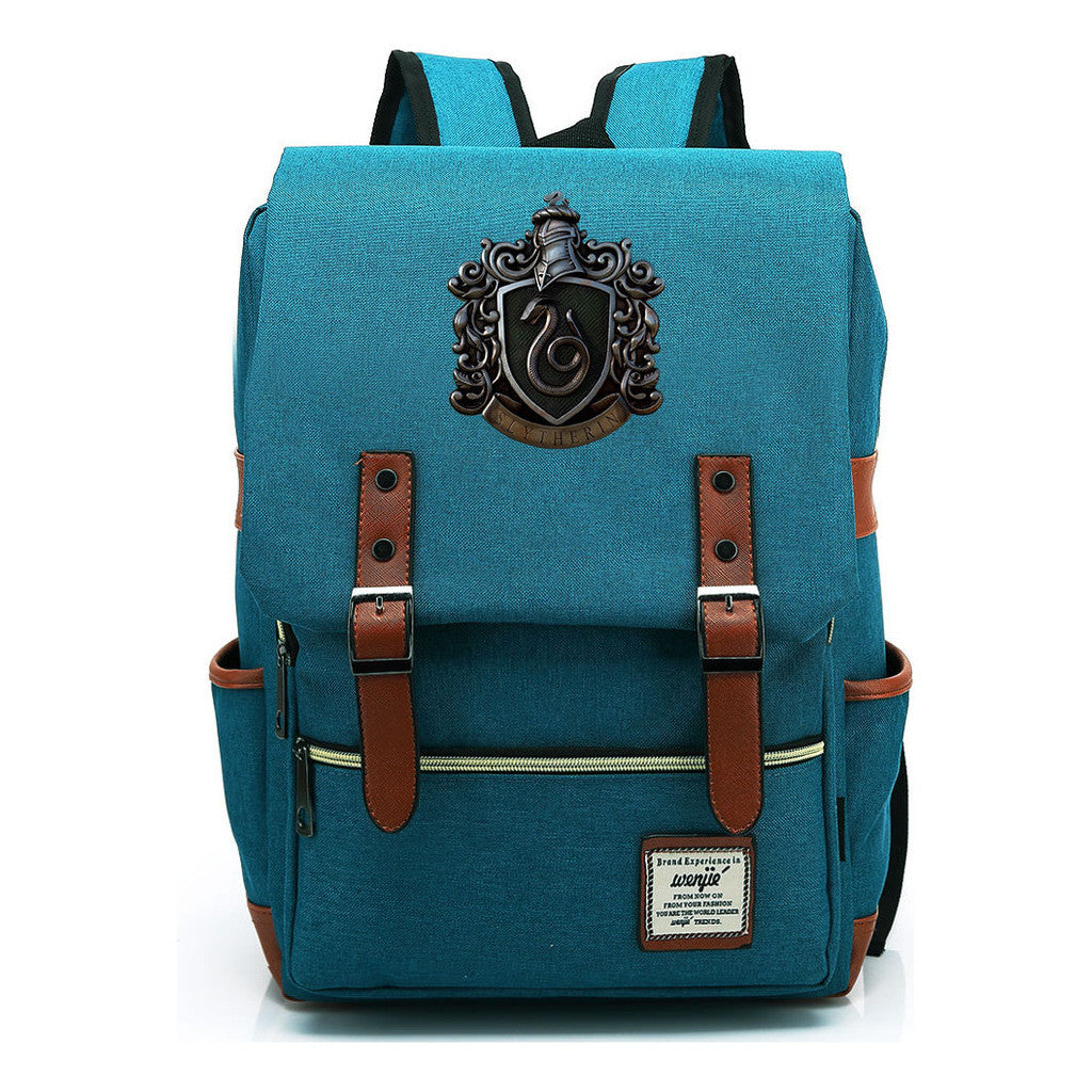 School Of Witchcraft And Wizardry Printed Youth Backpack Men And Women, Casual Belt Buckle, Classic Backpack