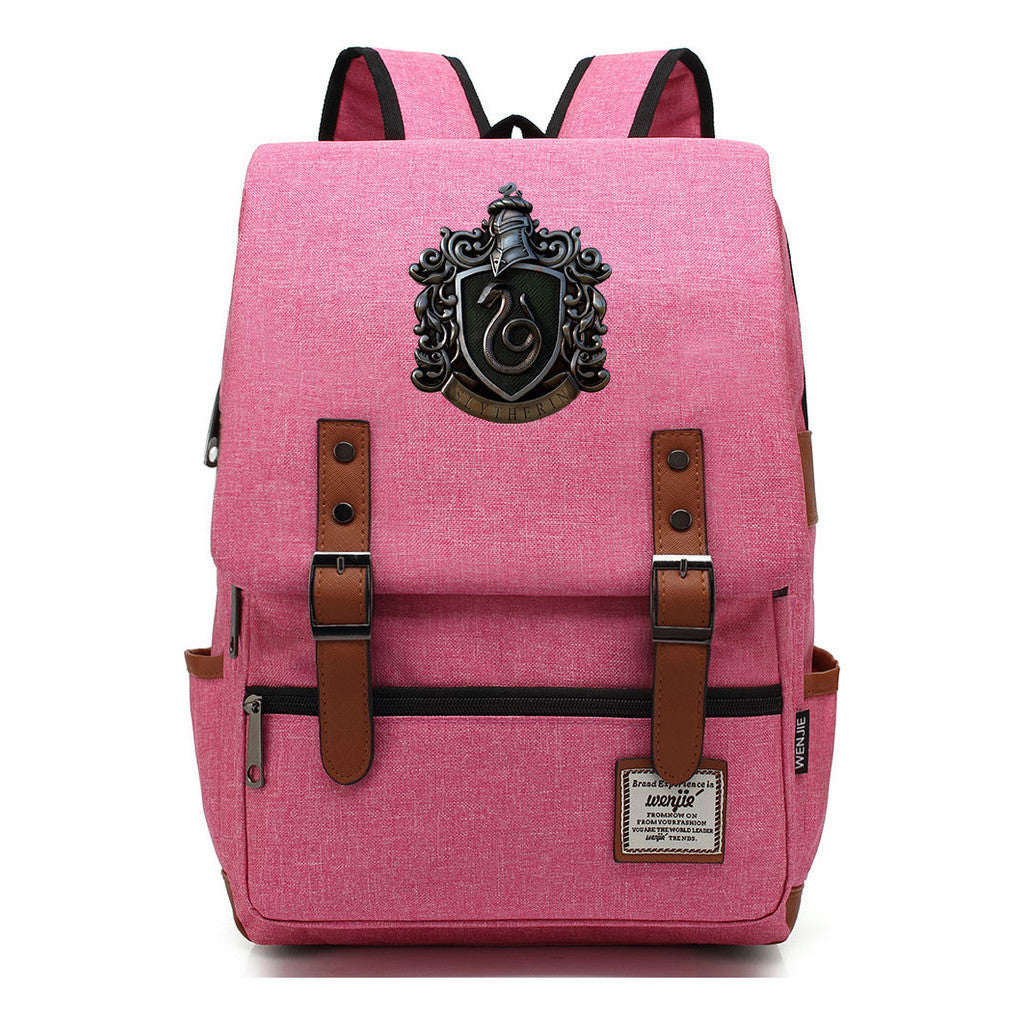 School Of Witchcraft And Wizardry Printed Youth Backpack Men And Women, Casual Belt Buckle, Classic Backpack
